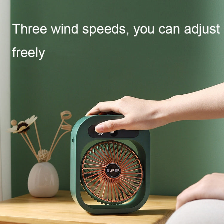 USB Charging Humidification Air Conditioner Fan Nano Spray Desktop Portable Cooling Fan(Green) - Electric Fans by PMC TechLife | Online Shopping South Africa | PMC TechLife | Buy Now Pay Later Mobicred