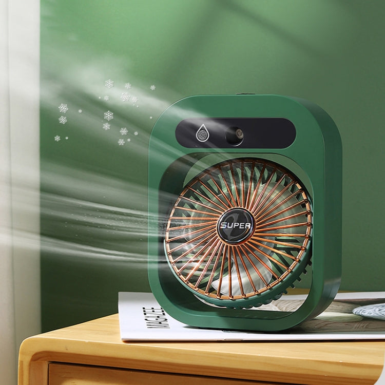 USB Charging Humidification Air Conditioner Fan Nano Spray Desktop Portable Cooling Fan(Green) - Electric Fans by PMC TechLife | Online Shopping South Africa | PMC TechLife | Buy Now Pay Later Mobicred