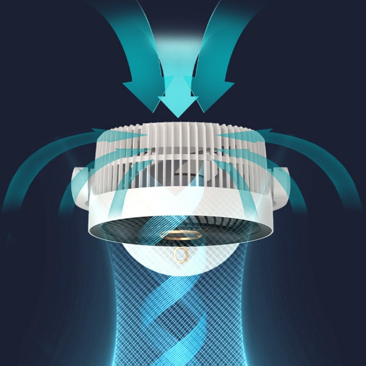 Desktop Air Circulation Upright Night Light Fan Household Rotatable Turbo Fan, Style: Charging Model - Electric Fans by PMC TechLife | Online Shopping South Africa | PMC TechLife | Buy Now Pay Later Mobicred