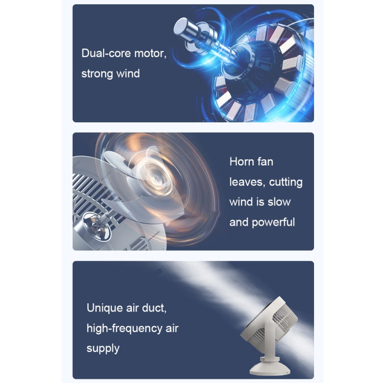 Desktop Air Circulation Upright Night Light Fan Household Rotatable Turbo Fan, Style: Charging Model - Electric Fans by PMC TechLife | Online Shopping South Africa | PMC TechLife | Buy Now Pay Later Mobicred