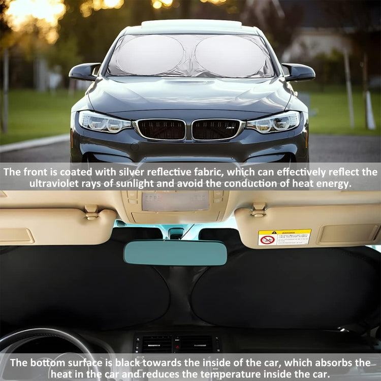 190x90cm Car Double Circle Sun Visor Heat Insulation Sun Protection Sun Block - free shipping - PMC TechLife - Order now!