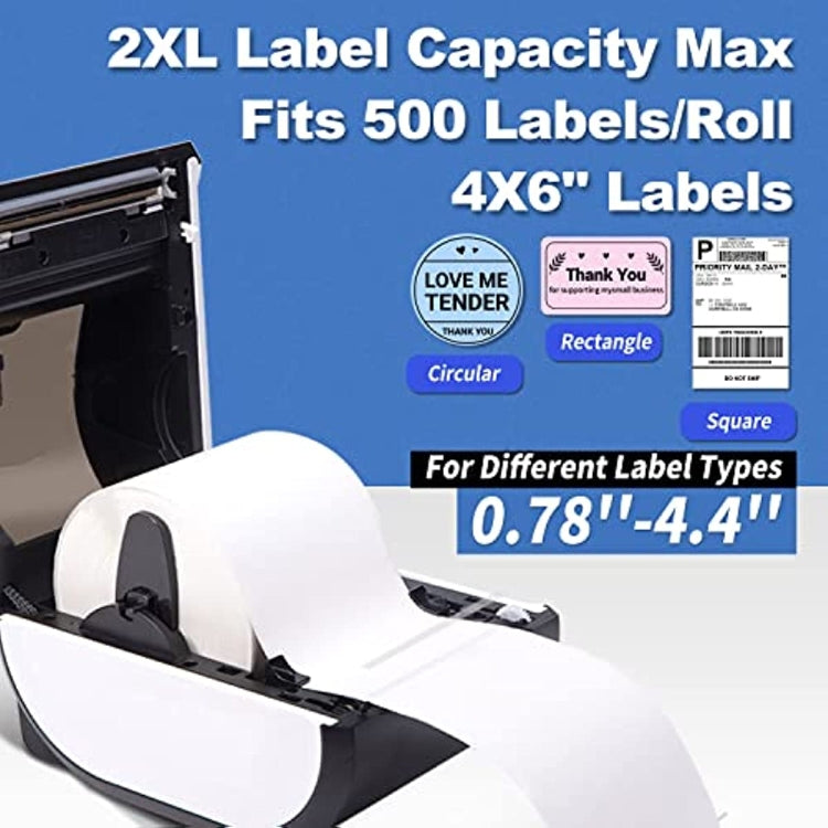 Phomemo D520-BT Bluetooth Thermal Shipping Label Printer Wireless Desktop Printer For Barcode Address Labels, Size: EU(Black White) - free shipping - PMC TechLife - Order now!