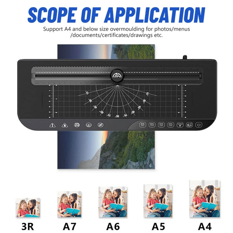FN338 A4/A5/A6 Photo Laminator With 4 Levels Of Thickness Optional Preheating Alarm(UK Plug) - Photo Film Covering Machine by PMC TechLife | Online Shopping South Africa | PMC TechLife | Buy Now Pay Later Mobicred