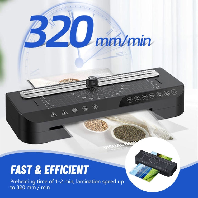 FN338 A4/A5/A6 Photo Laminator With 4 Levels Of Thickness Optional Preheating Alarm(UK Plug) - Photo Film Covering Machine by PMC TechLife | Online Shopping South Africa | PMC TechLife | Buy Now Pay Later Mobicred