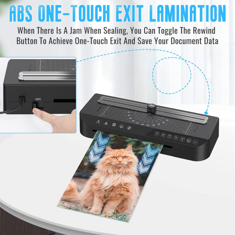 FN338 A4/A5/A6 Photo Laminator With 4 Levels Of Thickness Optional Preheating Alarm(UK Plug) - Photo Film Covering Machine by PMC TechLife | Online Shopping South Africa | PMC TechLife | Buy Now Pay Later Mobicred