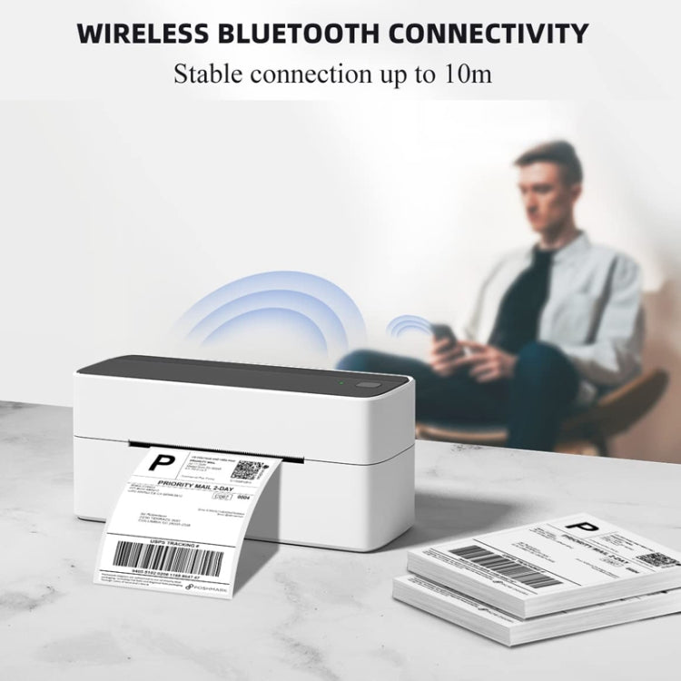 Phomemo PM241-BT Bluetooth Address Label Printer Thermal Shipping Package Label Maker, Size: US(White Purple) - free shipping - PMC TechLife - Order now!