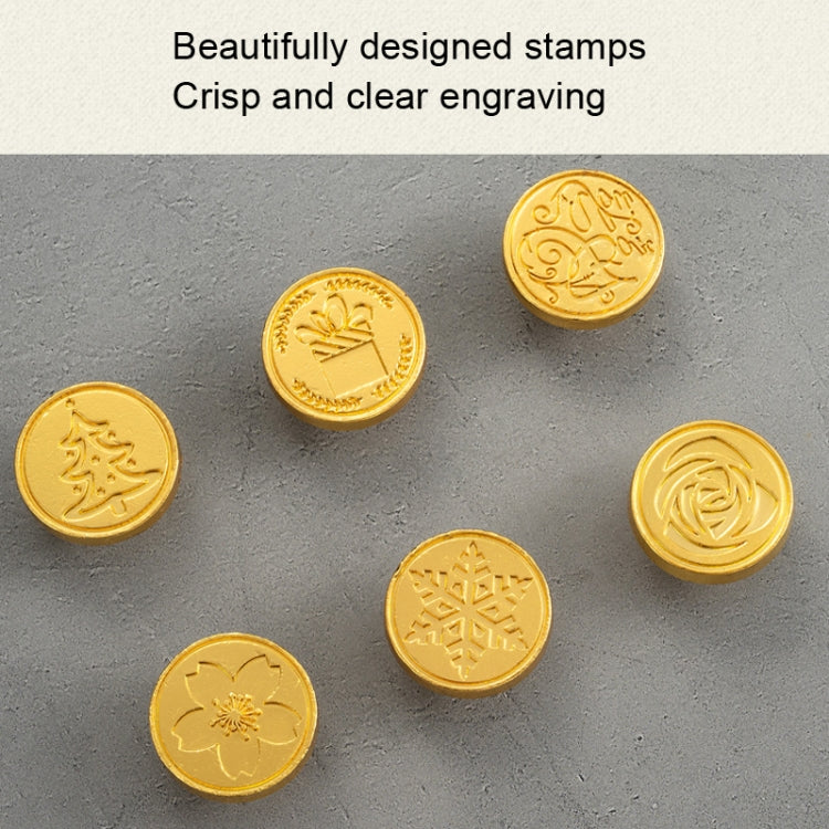 Gift Box Fire Paint Stamp Set Retro Handbook Material Accessories DIY Book Material(Black Box Love) - Gadgets by PMC TechLife | Online Shopping South Africa | PMC TechLife