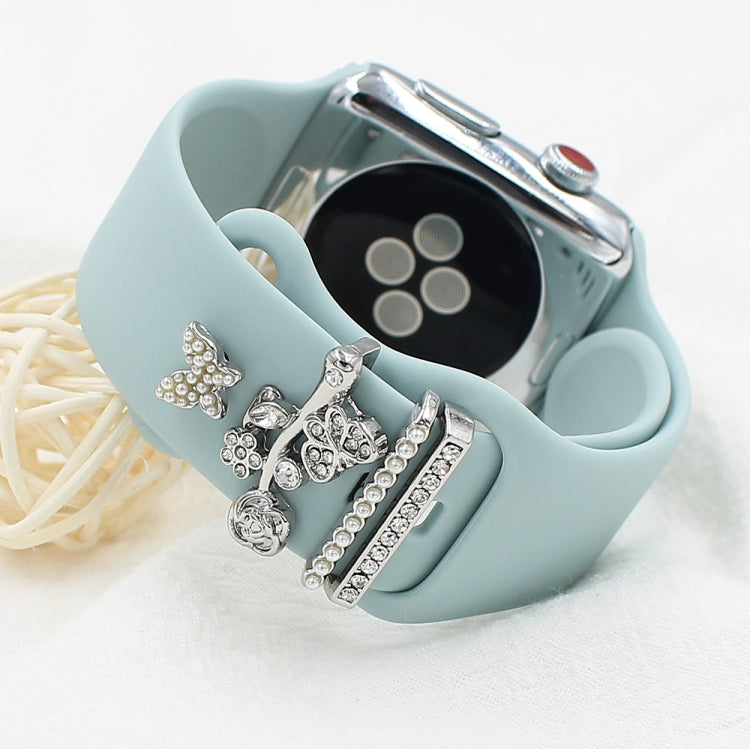 3pcs/Set Smart Watch Silicone Watch Band Decorative Ring Butterfly Buckle Watch Band Decorations(4) - free shipping - PMC TechLife - Order now!