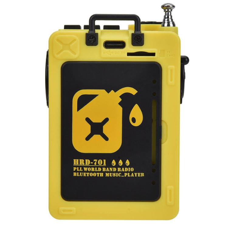 HanRongda HRD-701 Portable Full Band Radio Subwoofer Bluetooth TF Card Digital Display Radio(Yellow) - free shipping - PMC Jewellery - Order now!