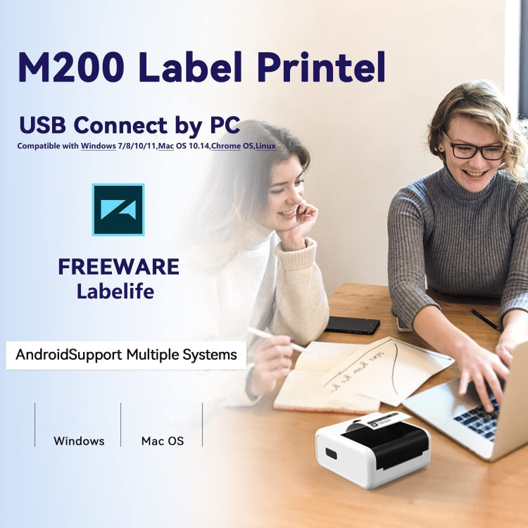 Phomemo M200 QR Code Tag Handheld Portable Bluetooth Thermal Label Printer(White) - free shipping - PMC Jewellery - Order now!