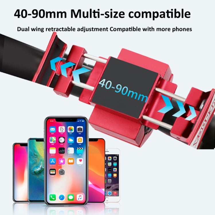 Ring Shape Bicycle Aluminum Alloy Mobile Phone Holder Motorcycle Navigation Bracket(Black) - Holders by PMC TechLife | Online Shopping South Africa | PMC TechLife | Buy Now Pay Later Mobicred