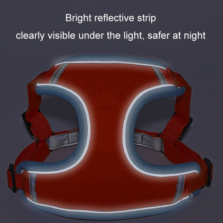 Pet Dog Harness Reflective Anti-break-off Vest-style Leash, Color: Mesh Orange(M) - free shipping - PMC TechLife - Order now!