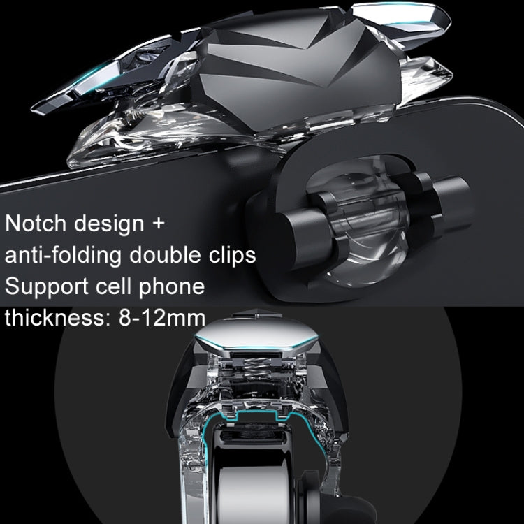 1pair Alloy Transparent Mechanical Buttons Mobile Phone Auxiliary Game Handle Gamepad Peripheral - Handle Shooter by PMC TechLife | Online Shopping South Africa | PMC TechLife