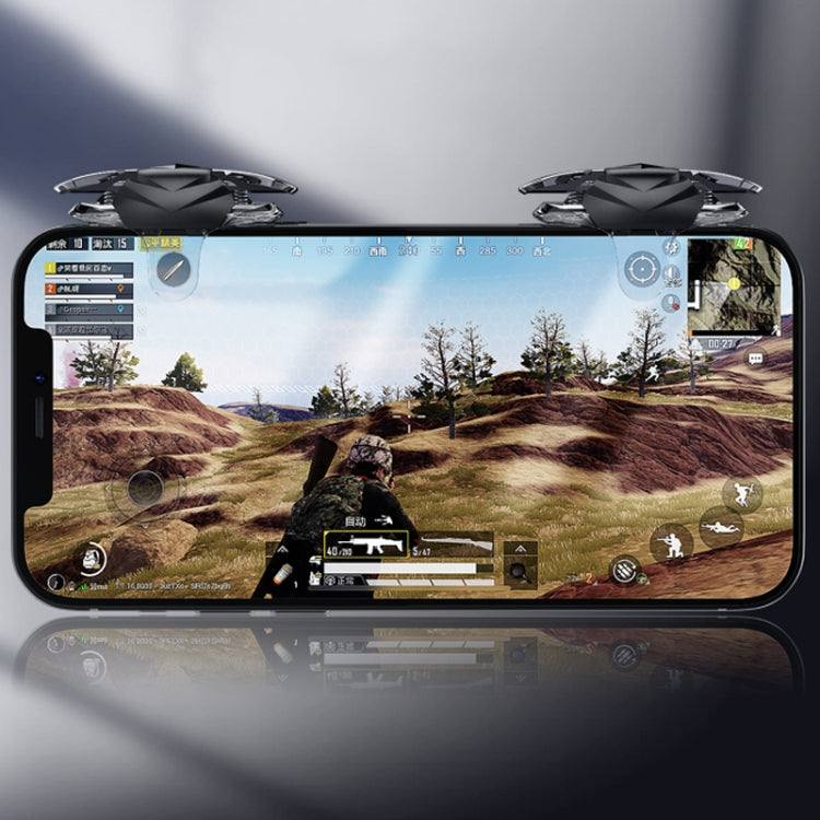 1pair Alloy Transparent Mechanical Buttons Mobile Phone Auxiliary Game Handle Gamepad Peripheral - Handle Shooter by PMC TechLife | Online Shopping South Africa | PMC TechLife