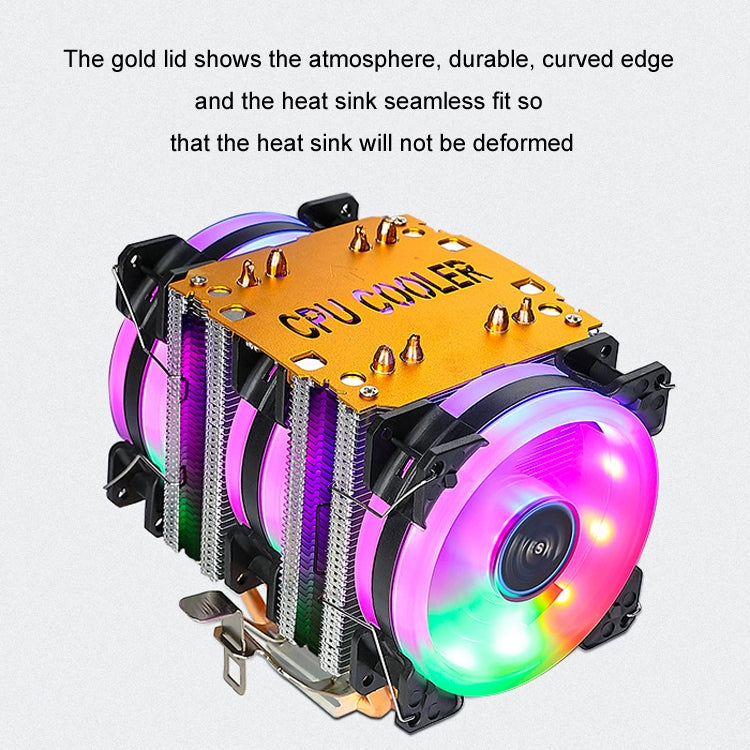 EVESKY 600 Desktop Computer 4 Copper Tube Mute CPU Cooling Fan, Color: Color Three Fans - free shipping - PMC Jewellery - Order now!