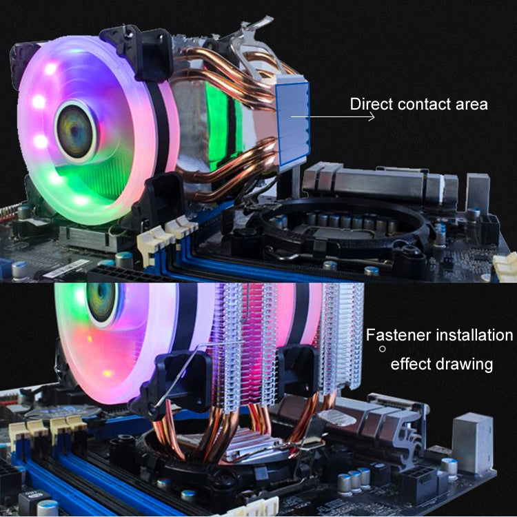 EVESKY 600 Desktop Computer 4 Copper Tube Mute CPU Cooling Fan, Color: Color Single Fan - free shipping - PMC Jewellery - Order now!