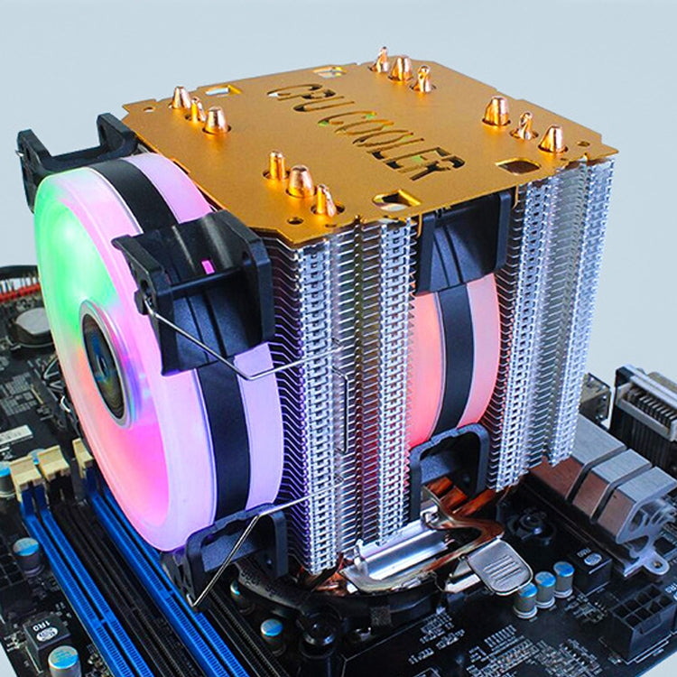 EVESKY 600 Desktop Computer 4 Copper Tube Mute CPU Cooling Fan, Color: Color Three Fans - free shipping - PMC Jewellery - Order now!