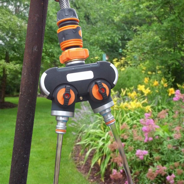 Garden Irrigation And Watering One Pass Two Faucet Water Divider With Copper Adapter - Watering & Irrigation by PMc TechLife | Online Shopping South Africa | PMc TechLife | Buy Now Pay Later Mobicred