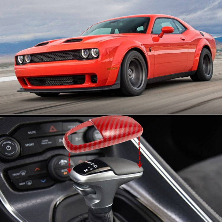 For Dodge Challenger/Charger SRT Gear Left-hand Drive Head Cover Gear Lever Decoration(Red) - Car Interior Mouldings by PMC TechLife | Online Shopping South Africa | PMC TechLife | Buy Now Pay Later Mobicred