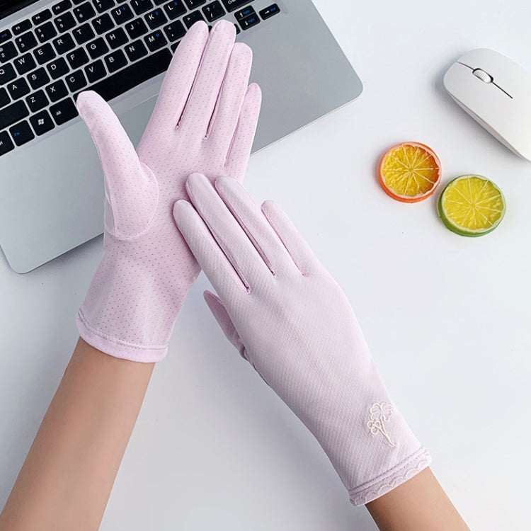 Free Code Summer Sunscreen Anti-ultraviolet Ice Silk Thin Gloves(Purple) - free shipping - PMC TechLife - Order now!
