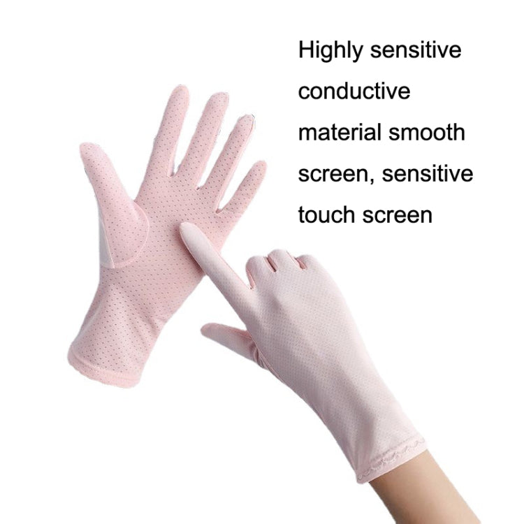 Free Code Summer Sunscreen Anti-ultraviolet Ice Silk Thin Gloves(Black) - Safety Gloves by PMC TechLife | Online Shopping South Africa | PMC TechLife