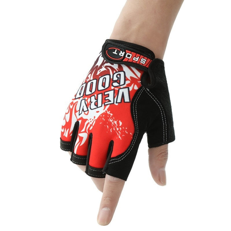1pair Outdoor Sports Light and Breathable Summer Non-slip Fitness Half-finger Gloves(Red) - Cycling Gloves by PMC TechLife | Online Shopping South Africa | PMC TechLife | Buy Now Pay Later Mobicred