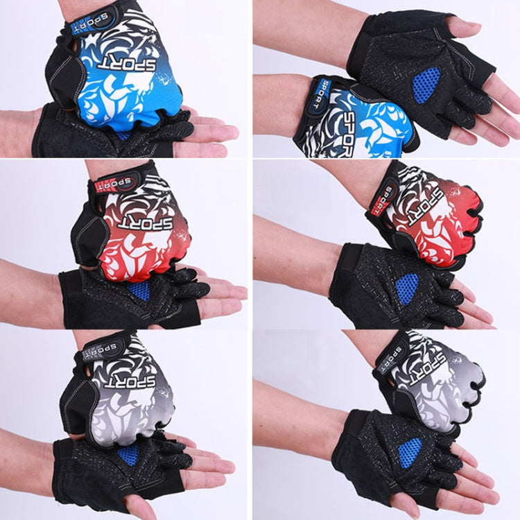 1pair Outdoor Sports Light and Breathable Summer Non-slip Fitness Half-finger Gloves(Blue) - Cycling Gloves by PMC TechLife | Online Shopping South Africa | PMC TechLife | Buy Now Pay Later Mobicred