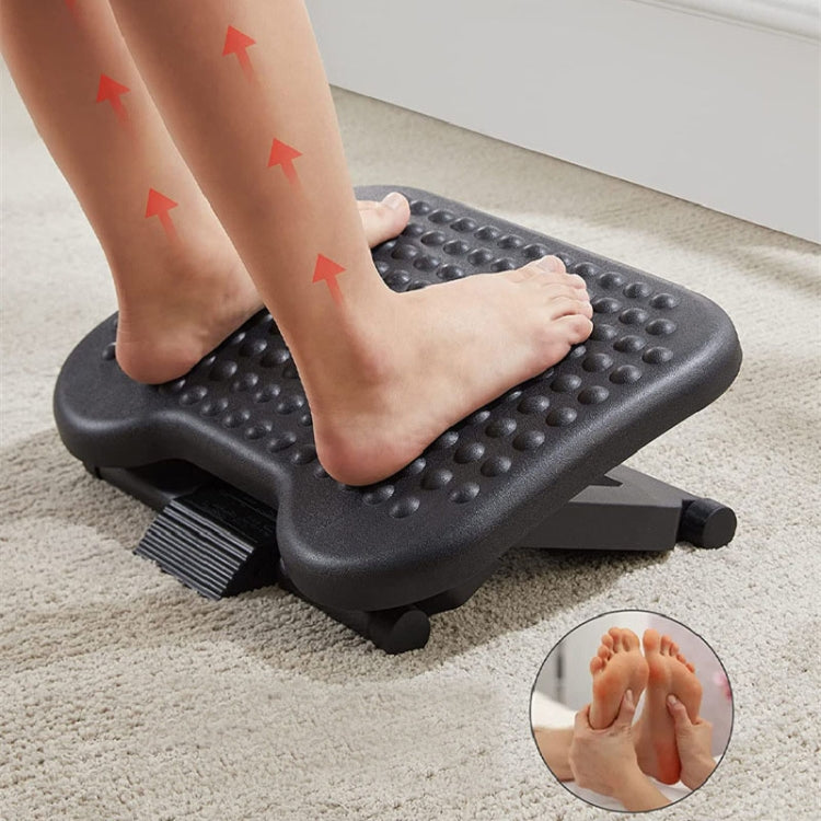 Office Adjustable Massage Foot Pedal Children Step Stool Pregnant Women Massage Mat(Black) - free shipping - PMC TechLife - Order now!