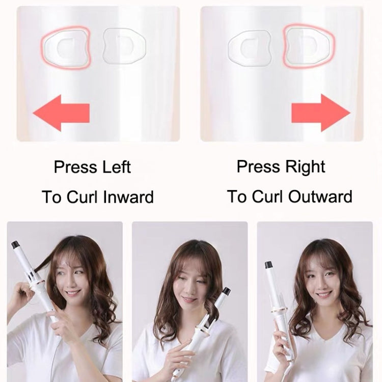 Automatic Curling Iron With Bi-Directional Rotating Ceramic Glaze Coating Hair Care, Plug: EU Plug White - free shipping - PMC TechLife - Order now!