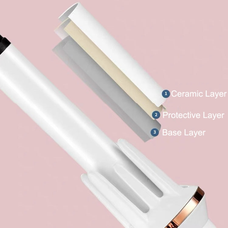 Automatic Curling Iron With Bi-Directional Rotating Ceramic Glaze Coating Hair Care, Plug: UK Plug White - free shipping - PMC TechLife - Order now!