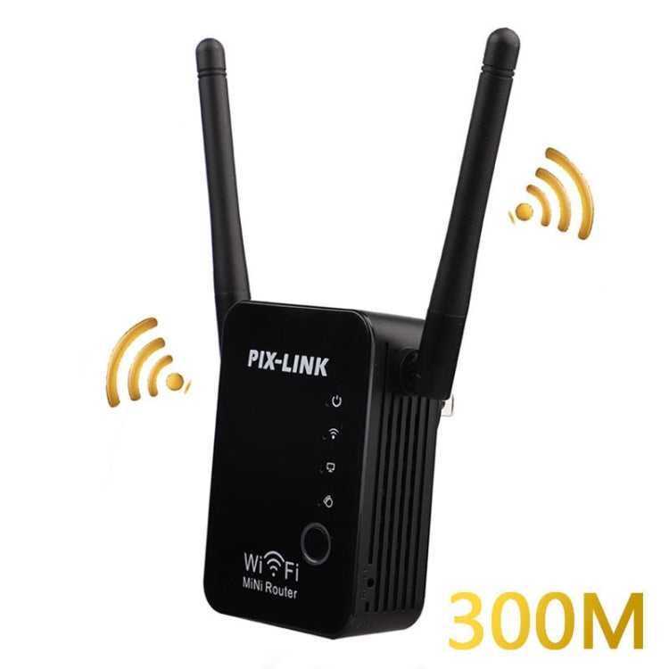 PIX-LINK 2.4G 300Mbps WiFi Signal Amplifier Wireless Router Dual Antenna Repeater(EU Plug) - free shipping - PMC TechLife - Order now!