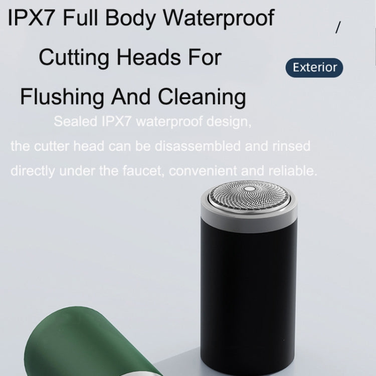 Motorized Men Mini Travel Portable Beard Razor Washable(Green) - Shavers & Accessories by PMC TechLife | Online Shopping South Africa | PMC TechLife | Buy Now Pay Later Mobicred