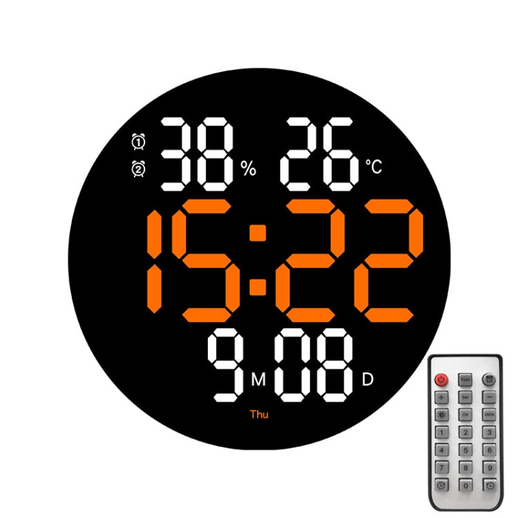 10-Inch Led Digital Wall Clock 2-Color Large Screen Electronic Clock With Temperature Display(Orange) - free shipping - PMc TechLife - Order now!
