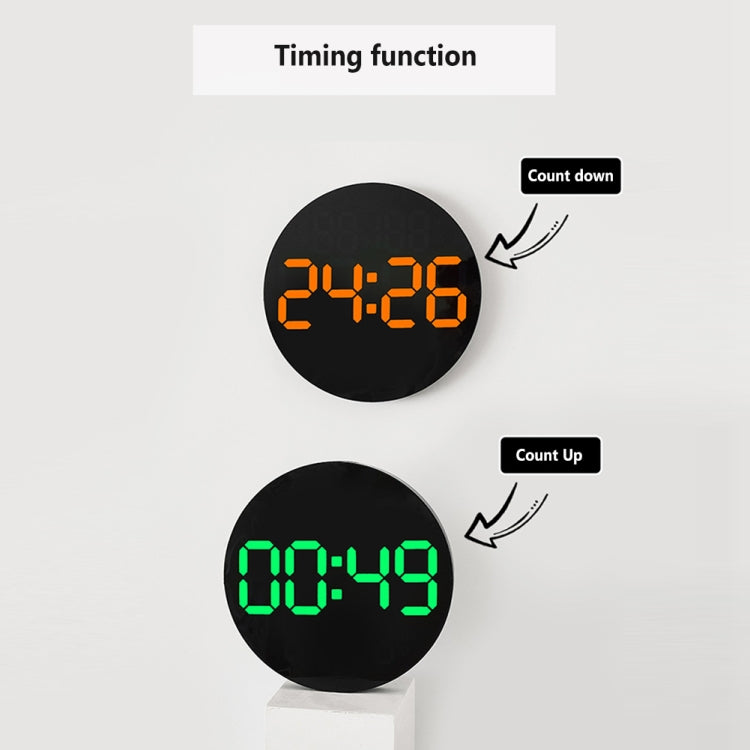10-Inch Led Digital Wall Clock 2-Color Large Screen Electronic Clock With Temperature Display(Green) - Alarm Clocks by PMc TechLife | Online Shopping South Africa | PMc TechLife | Buy Now Pay Later Mobicred