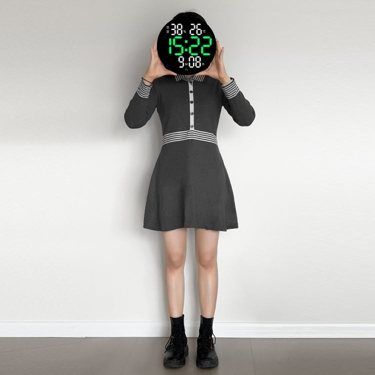 10-Inch Led Digital Wall Clock 2-Color Large Screen Electronic Clock With Temperature Display(Orange) - free shipping - PMc TechLife - Order now!