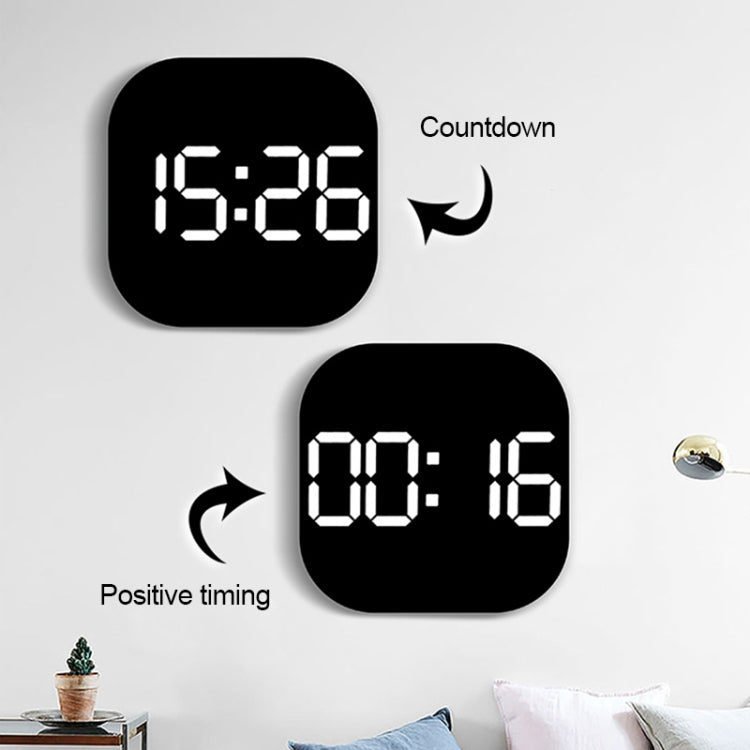 13-Inch LED Acrylic Electronic Clock Large-Screen Square Wall Clock With Timing Temperature Humidity(6632 White Light) - free shipping - PMc TechLife - Order now!