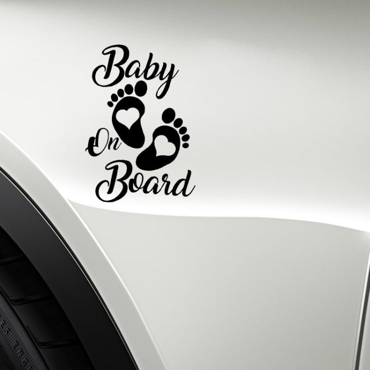 10pcs Baby On Board Warning Car Sticker Reflective Scratch Body Sticker(Black) - Decorative Sticker by PMC TechLife | Online Shopping South Africa | PMC TechLife | Buy Now Pay Later Mobicred