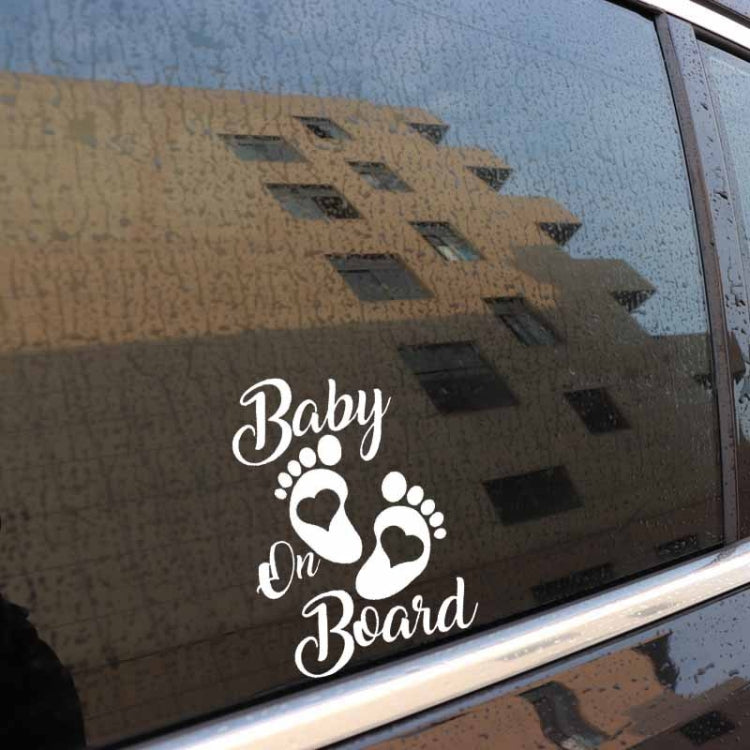 10pcs Baby On Board Warning Car Sticker Reflective Scratch Body Sticker(Black) - Decorative Sticker by PMC TechLife | Online Shopping South Africa | PMC TechLife | Buy Now Pay Later Mobicred