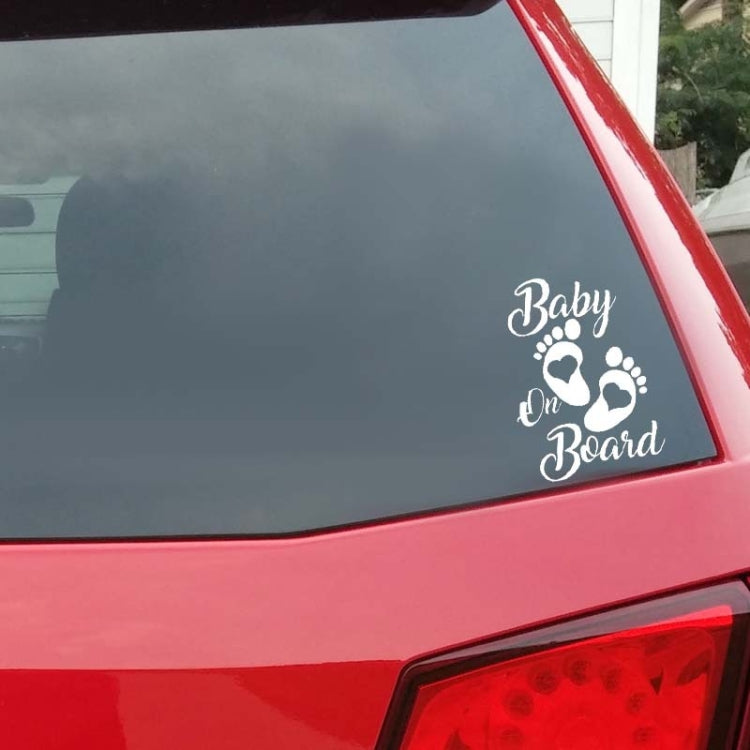 10pcs Baby On Board Warning Car Sticker Reflective Scratch Body Sticker(Black) - Decorative Sticker by PMC TechLife | Online Shopping South Africa | PMC TechLife | Buy Now Pay Later Mobicred