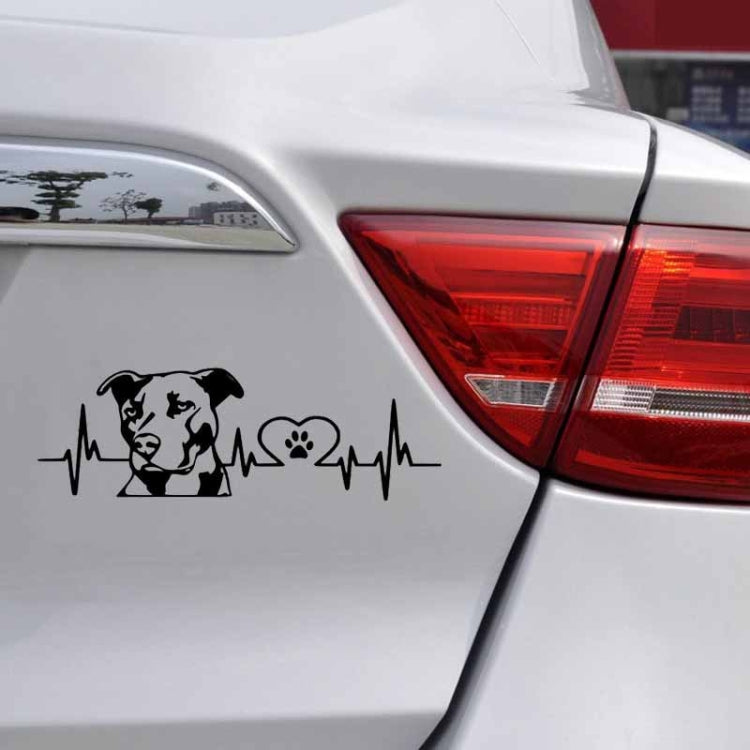 10pcs Pitbull Love Car Sticker Car Rear Modification Plate Label(White) - Decorative Sticker by PMC TechLife | Online Shopping South Africa | PMC TechLife | Buy Now Pay Later Mobicred