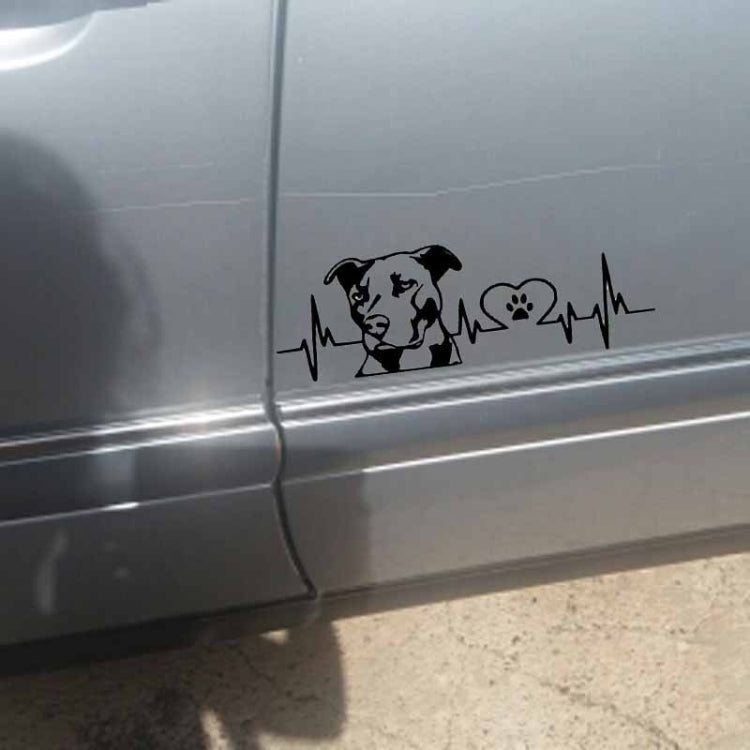 10pcs Pitbull Love Car Sticker Car Rear Modification Plate Label(Black) - Decorative Sticker by PMC TechLife | Online Shopping South Africa | PMC TechLife | Buy Now Pay Later Mobicred