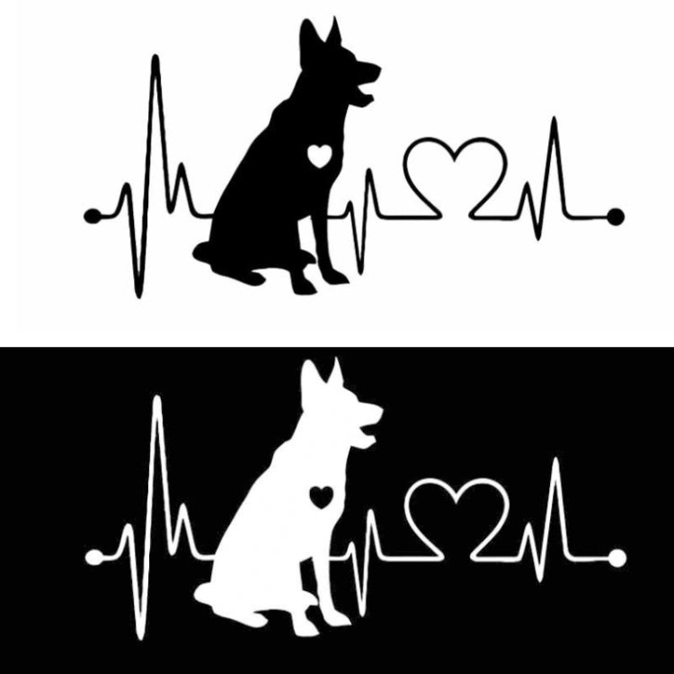 10pcs German Shepherd Cartoon Animal Car Sticker(Black) - Decorative Sticker by PMC TechLife | Online Shopping South Africa | PMC TechLife | Buy Now Pay Later Mobicred