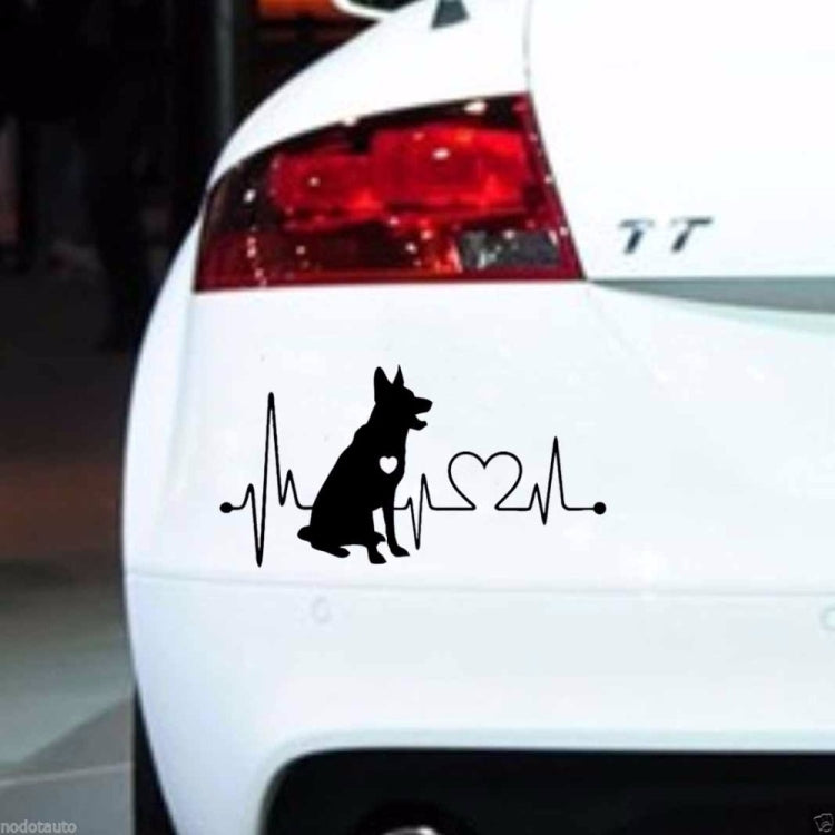 10pcs German Shepherd Cartoon Animal Car Sticker(White) - Decorative Sticker by PMC TechLife | Online Shopping South Africa | PMC TechLife | Buy Now Pay Later Mobicred