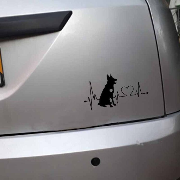 10pcs German Shepherd Cartoon Animal Car Sticker(White) - Decorative Sticker by PMC TechLife | Online Shopping South Africa | PMC TechLife | Buy Now Pay Later Mobicred