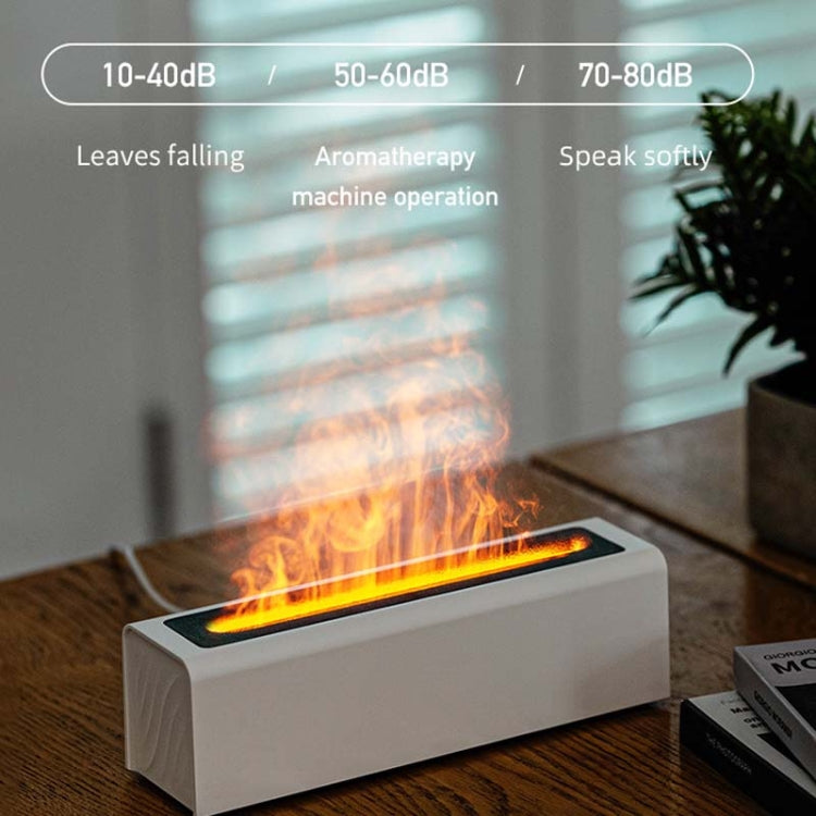 DQ711  Flame Aromatherapy Diffuser Quiet USB Air Humidifier(White) - free shipping - PMC TechLife - Order now!