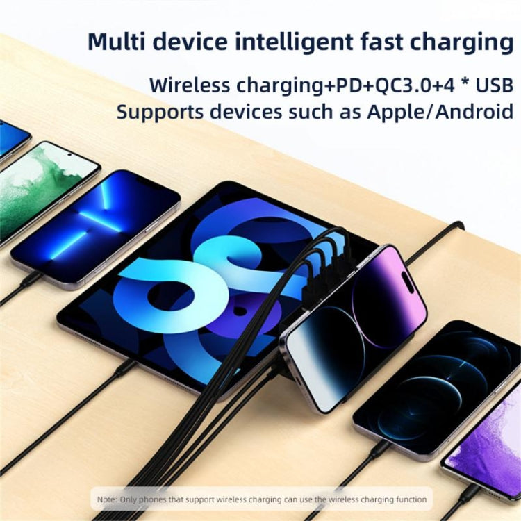 PD 20W +QC 3.0 Wireless Charging+6 Ports Multi-function Charger(US Plug) - free shipping - PMC Jewellery - Order now!