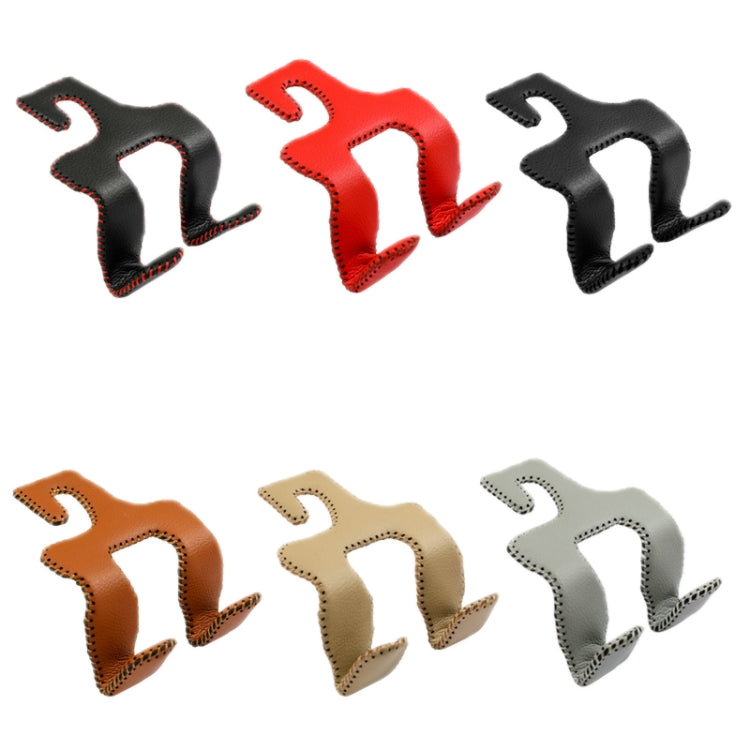 Car Double Hook Stainless Steel Rear Headrest Mobile Phone Holder(Brown) - Auto Fastener & Clips by PMC TechLife | Online Shopping South Africa | PMC TechLife | Buy Now Pay Later Mobicred