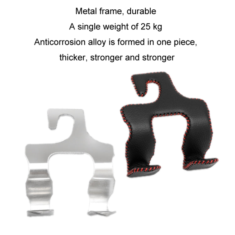 Car Double Hook Stainless Steel Rear Headrest Mobile Phone Holder(Brown) - Auto Fastener & Clips by PMC TechLife | Online Shopping South Africa | PMC TechLife | Buy Now Pay Later Mobicred