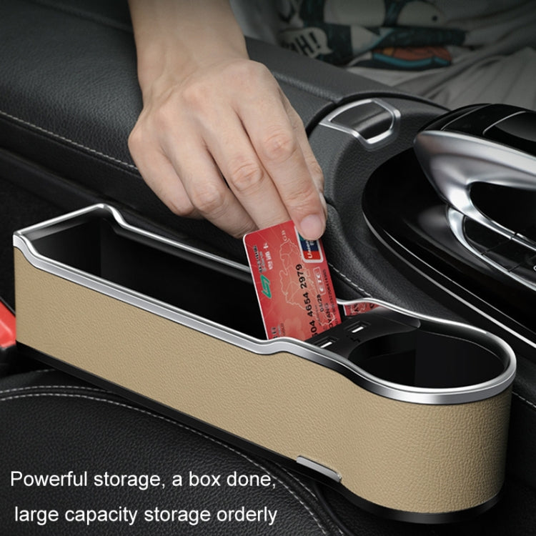 Car Seat Gap Storage Box Multifunctional Mobile Phone USB Charger, Color: Standard Red - free shipping - PMC TechLife - Order now!