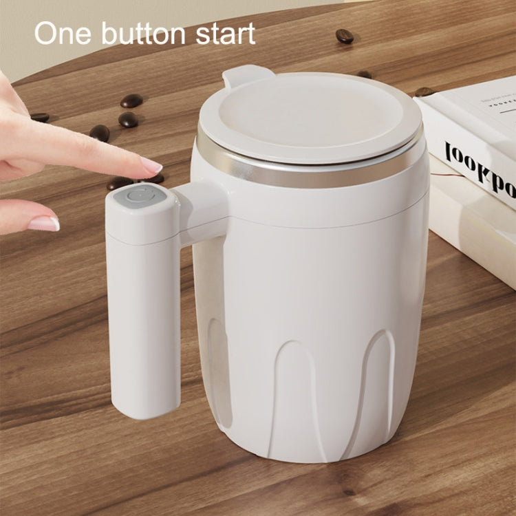 Automatic Stainless Steel Stirring Cup Portable Coffee Mug Magnetic Mug(White) - free shipping - PMC TechLife - Order now!